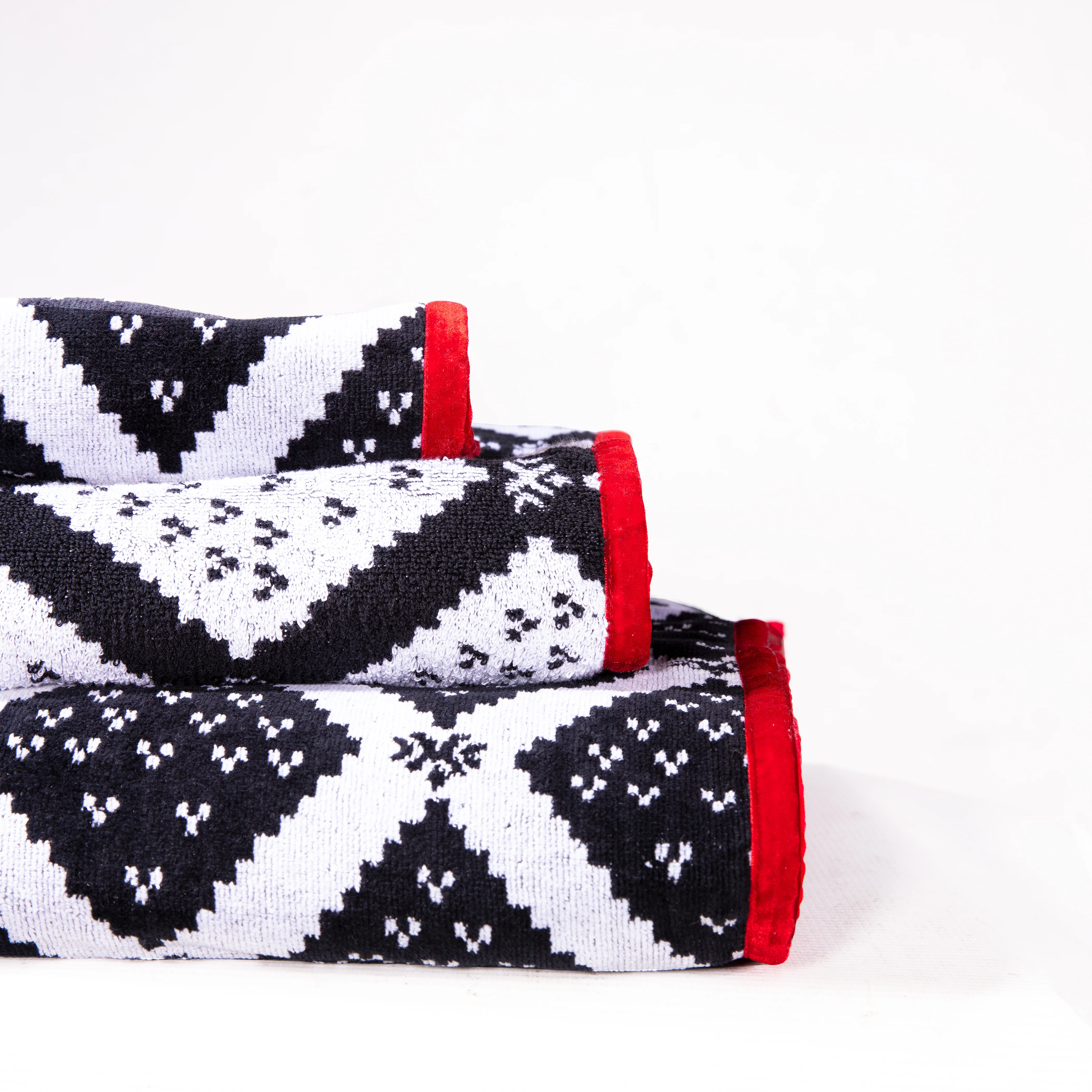 MPBFTS - PICNIC, BEACH, FACE TOWEL SET - RED