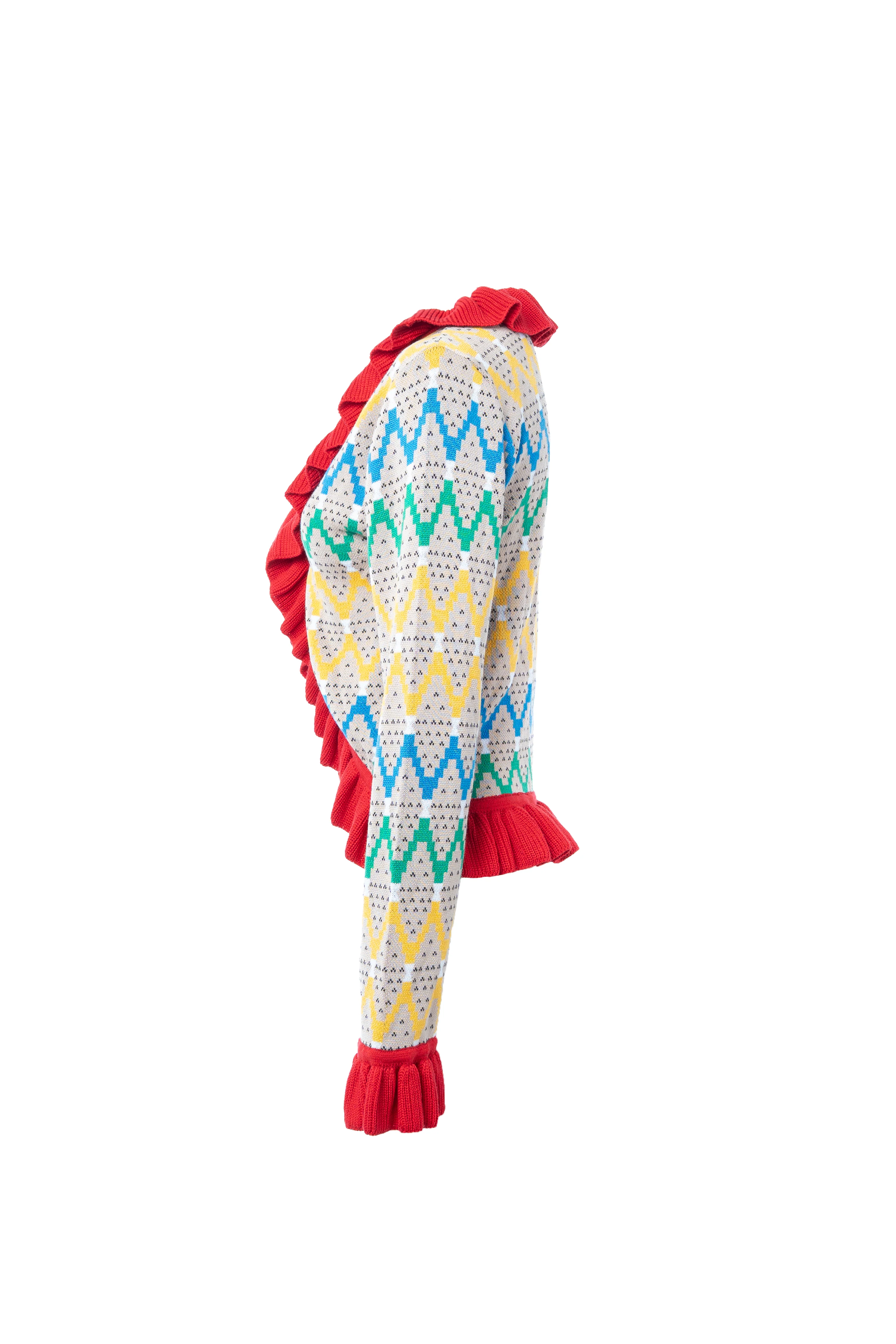 MAXHOSA MLC15 - KNITTED RUFFLE CARDIGAN - Image 2