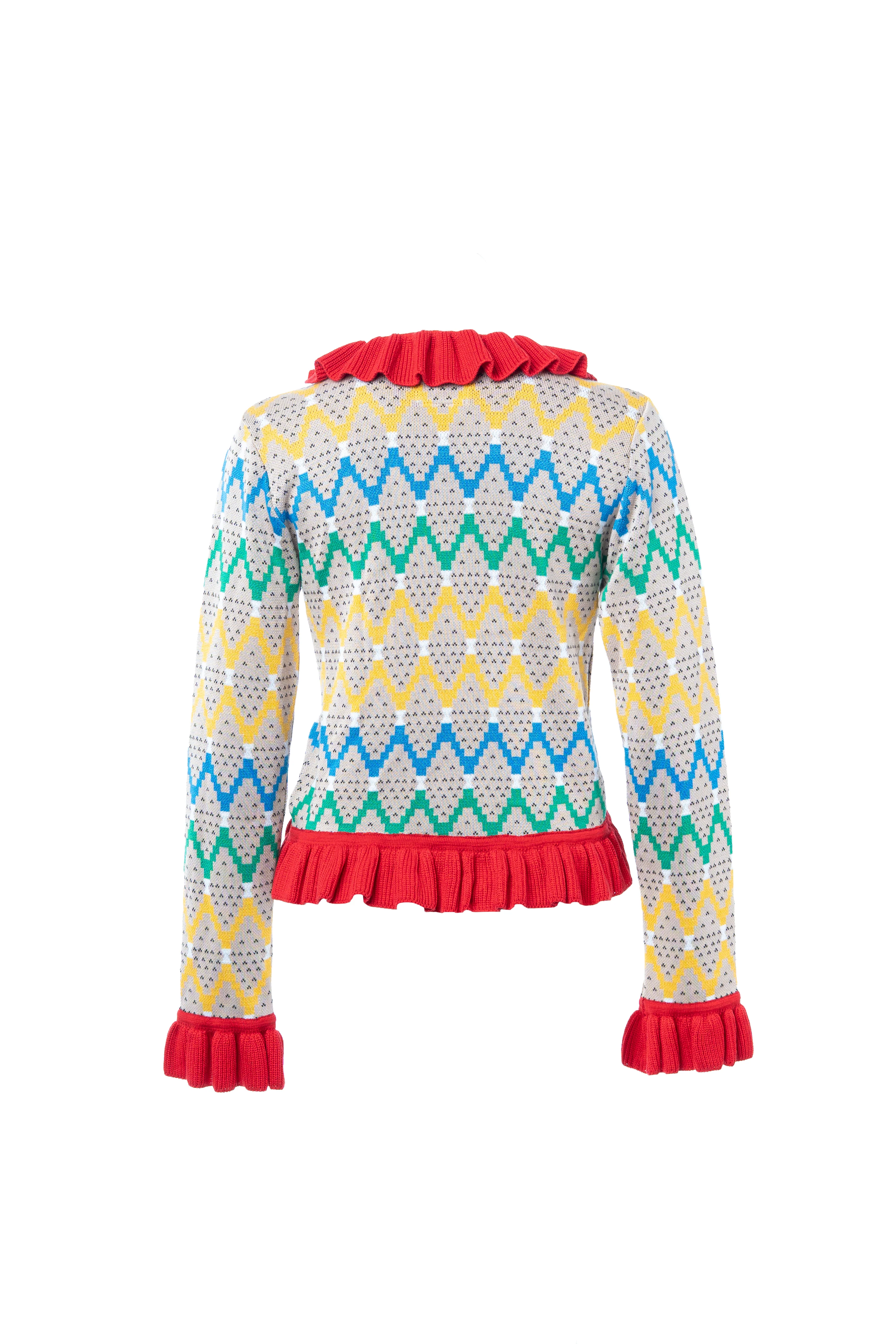 MAXHOSA MLC15 - KNITTED RUFFLE CARDIGAN - Image 3
