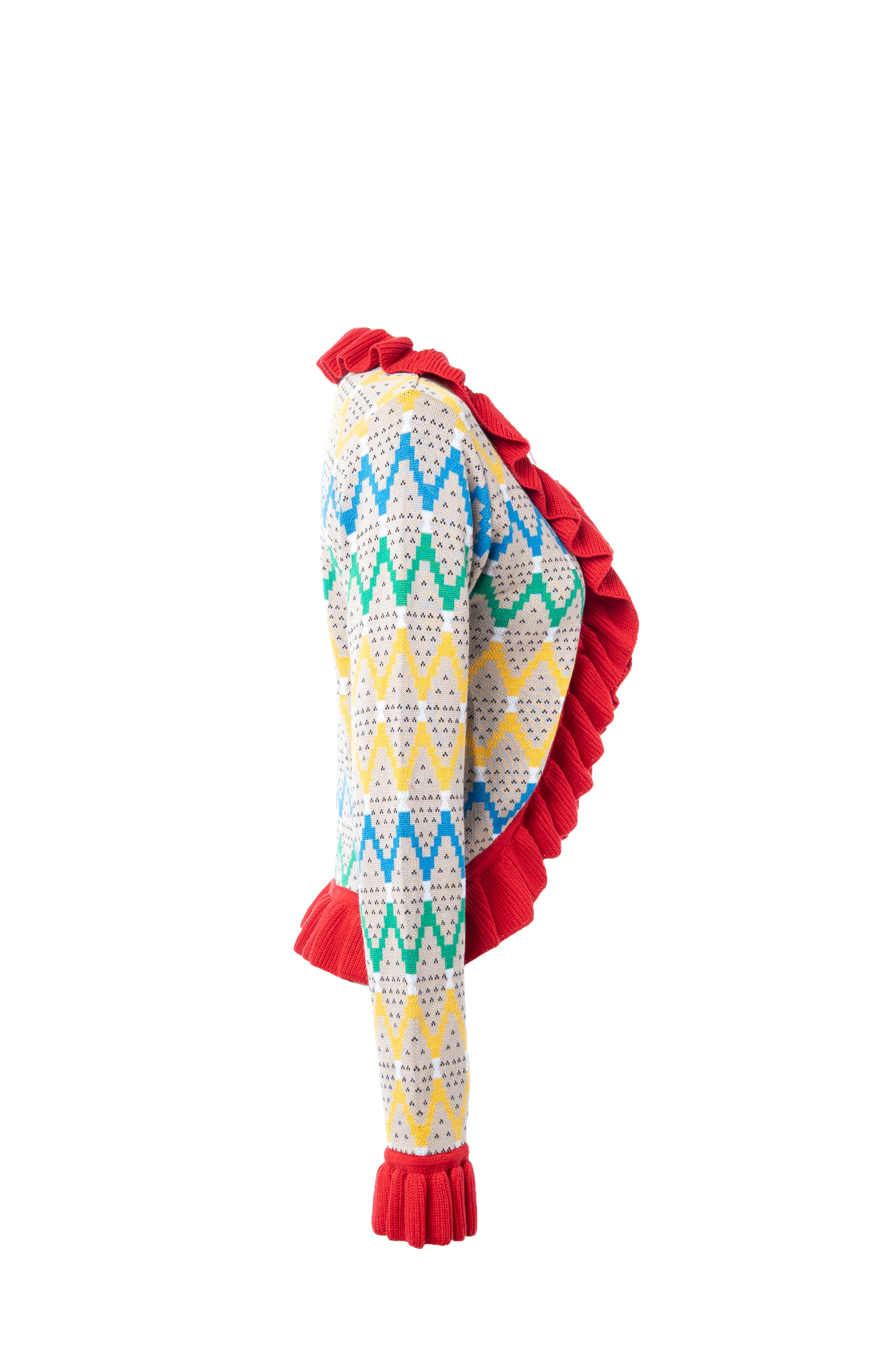 MAXHOSA MLC15 - KNITTED RUFFLE CARDIGAN - Image 4