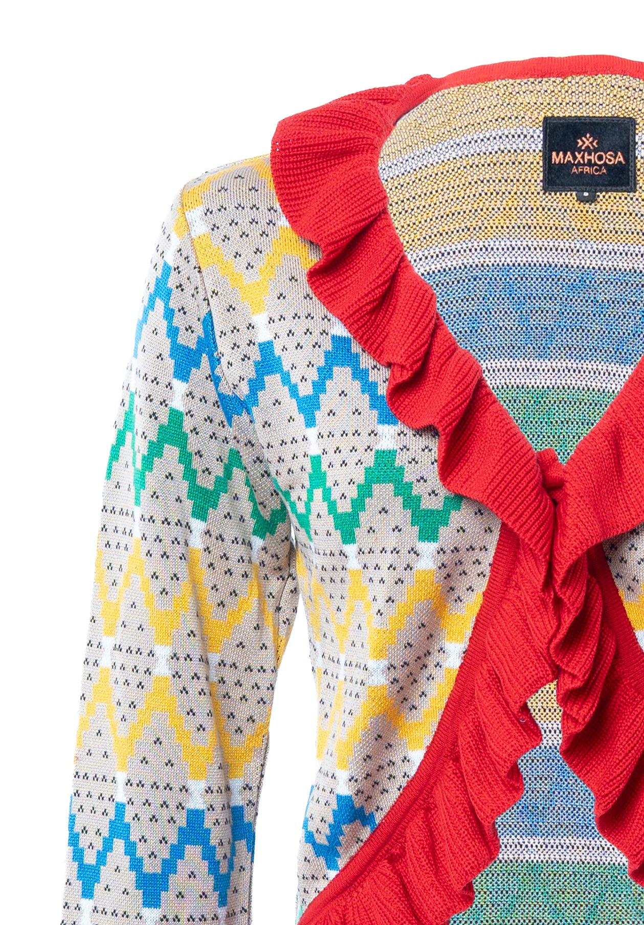 MAXHOSA MLC15 - KNITTED RUFFLE CARDIGAN - Image 5